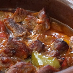 Plain Meat Casserole with Butter
